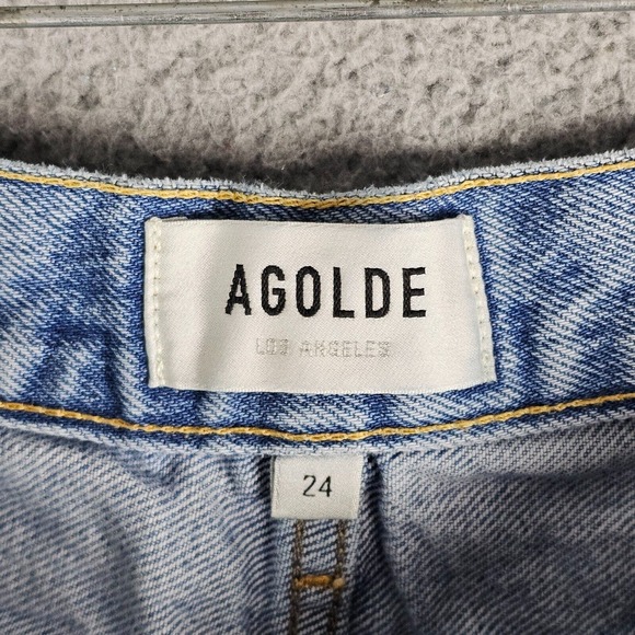 Agolde Size 24 Womens Shorts Button Fly Distress Cut Off Actual 26x2 - Picture 8 of 11